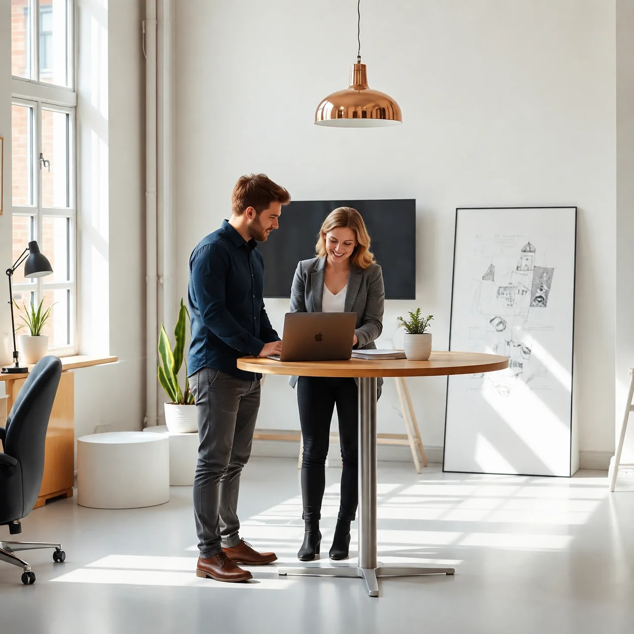 Agency team collaborating in a studio